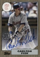 2022 Topps 1987 Topps Baseball Autographs #87BACF Carlton Fisk Gold Baseball Card