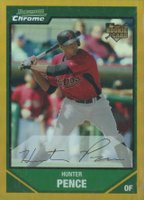 2007 Bowman Chrome Draft Picks #BDP25 Hunter Pence Gold Refractor Baseball Card