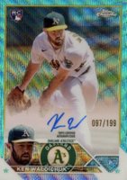 2023 Topps Chrome Rookie Autograph #RAKW Ken Waldichuk Aqua Wave Baseball Card