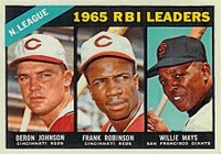 1966 Topps #219 N.L. R.B.I. Leaders Baseball Card