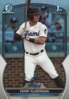 2023 Bowman Draft #BDC123 Kemp Alderman Chrome-Refractor Baseball Card