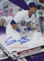 2017 Topps Chrome Rookie Autographs #RA-CB Cody Bellinger Purple Refractor Baseball Card