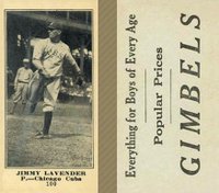 1916 Gimbels #100 Jimmy Lavender Baseball Card