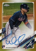 2021 Topps Chrome Rookie Autographs #RAWC William Contreras Gold Refractor Baseball Card