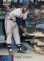 2020 Stadium Club Chrome #192 Hank Aaron Orange Refractor Baseball Card