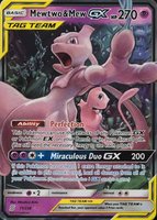 2019 Pokemon Sun & Moon Unified Minds #71 Mewtwo & Mew GX TCG Card