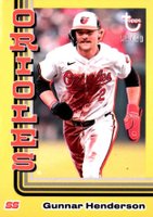 2024 Topps Brooklyn Collection #16 Gunnar Henderson Chartreuse Baseball Card