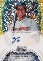 2011 Bowman Sterling Prospects Autographs #BSPGS George Springer Gold Canary Diamond 1/1 Baseball Card
