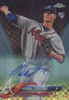 2018 Topps Chrome Update #HMT16 Michael Soroka Autograph-X-Fractor Baseball Card