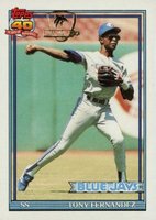 1991 Topps Desert Shield #320 Tony Fernandez Baseball Card