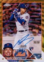 2023 Topps Chrome Rookie Autograph #RAMV Mark Vientos Gold Wave Baseball Card