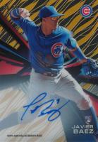 2015 Topps High Tek #HT-JB Javier Baez Gold Rainbow-Autograph Baseball Card