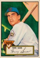 1952 Topps #35 Hank Sauer Red Back Baseball Card