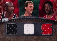 2007 Upper Deck Premier Rare Remnants Triple #JEB Julius Erving/Larry Bird/Michael Jordan Basketball Card