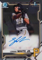 2021 Bowman Draft Chrome Draft Pick Autographs #CDALW Lonnie White Jr. Baseball Card