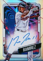 2024 Topps Chrome Cosmic Cosmic Chrome Autographs #JRA Jose Ramirez Baseball Card