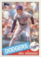 1985 Topps #493 Orel Hershiser Baseball Card