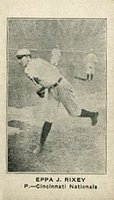 1922 Strip Card # Eppa Rixey Baseball Card