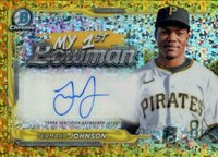 2024 Bowman Chrome My 1st Bowman Autographs #1BATJ Termarr Johnson Gold Mini Diamond Refractor Baseball Card