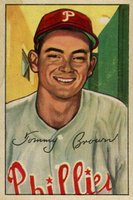 1952 Bowman #236 Tommy Brown Baseball Card