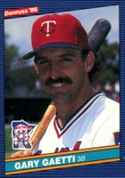 1986 Donruss #314 Gary Gaetti Baseball Card
