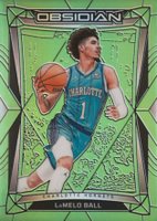 2023 Panini Obsidian #177 LaMelo Ball Electric Etch Green Flood Basketball Card