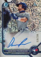 2022 Bowman Chrome Prospect Autographs #CPADP Damiano Palmegiani Speckle Refractor Baseball Card
