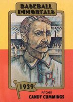 1980 Baseball Immortals #20 Candy Cummings Baseball Card