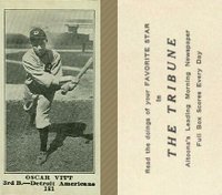 1916 Altoona Tribune #181 Oscar Vitt Baseball Card