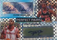 2004 Finest Perfect Pairs #PP-MD Clyde Drexler/Tracy McGrady Autograph-X-Fractor Basketball Card