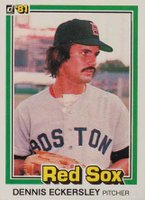 1981 Donruss #96 Dennis Eckersley Baseball Card