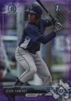 2017 Bowman Chrome Prospects #BCP228 Jesus Sanchez Purple Refractor Baseball Card