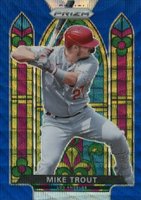 2021 Panini Prizm Stained Glass #SG-1 Mike Trout Blue Wave Baseball Card