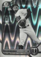 2022 Bowman Draft #BDC153 Brooks Lee Chrome-Black & White Raywave Refractor Baseball Card
