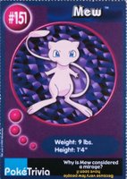 1999 Pokemon Burger King #151 Mew Perforated TCG Card