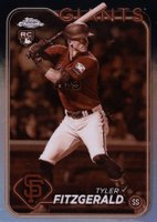2024 Topps Chrome #131 Tyler Fitzgerald Sepia Refractor Baseball Card