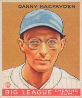 1933 Goudey #156 Danny MacFayden Correct spell MacFayden Baseball Card