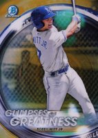 2020 Bowman Draft Glimpses of Greatness #GOGBW Bobby Witt Jr. Gold Refractor Baseball Card