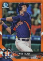 2018 Bowman Chrome Prospects #BCP160 Kyle Tucker Orange Refractor Baseball Card