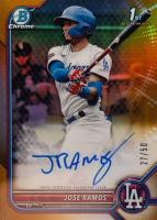 2022 Bowman Chrome Prospect Autographs #CPAJRS Jose Ramos Gold Refractor Baseball Card