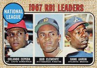 1968 Topps #3 N.L. RBI Leaders Baseball Card