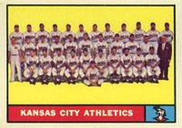 1961 Topps #297 Kansas City Athletics Team Baseball Card