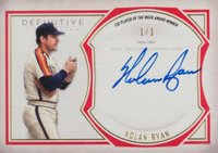 2019 Topps Definitive Collection Legendary Autograph Collection #NR Nolan Ryan Red 1/1 Baseball Card