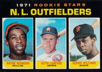 1971 Topps #728 Rookie Stars N.L. Outfielders Baseball Card