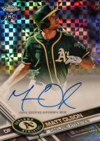 2017 Topps Chrome Rookie Autographs #RA-MO Matt Olson Xfractor Baseball Card