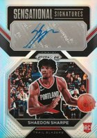 2022 Panini Prizm Sensational Signatures #SSSR Shaedon Sharpe Silver Prizm Basketball Card