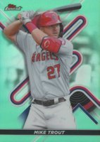 2022 Topps Finest #27 Mike Trout Aqua Refractor Baseball Card