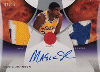 2006 Upper Deck Exquisite Collection Emblems of Endorsements #EM-MA Magic Johnson Basketball Card