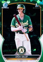 2023 Bowman Sapphire Edition Chrome Prospects #BCP1 Zack Gelof Green Baseball Card