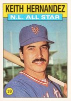 1986 Topps #701 Keith Hernandez All-Star Baseball Card